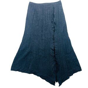 Asymmetrical textured skirt dark grey sz38  goth style ERIC ALEXANDRE